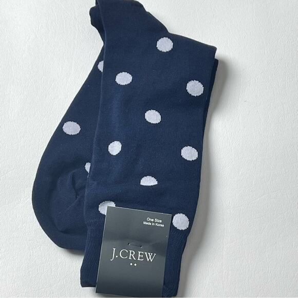 J.Crew Polka Dot Dress Style Trouser Socks One Size NWT - Picture 2 of 9